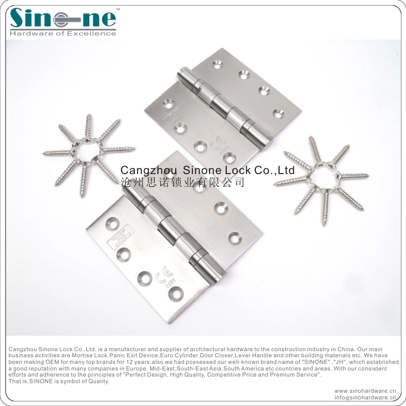 Петли из нержавеющей стали 304, 2 ШАРИКОПОДШИПНИКА, подходят для деревянных дверей, стальных дверей, долговечность 200000 циклов