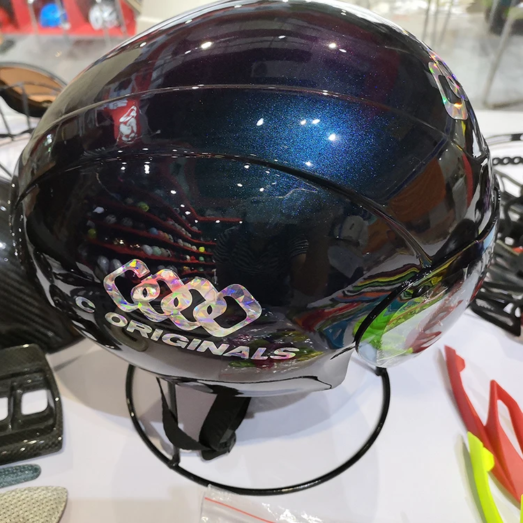 
New arrival aero TT helmet inmold road bike helmet with visor 