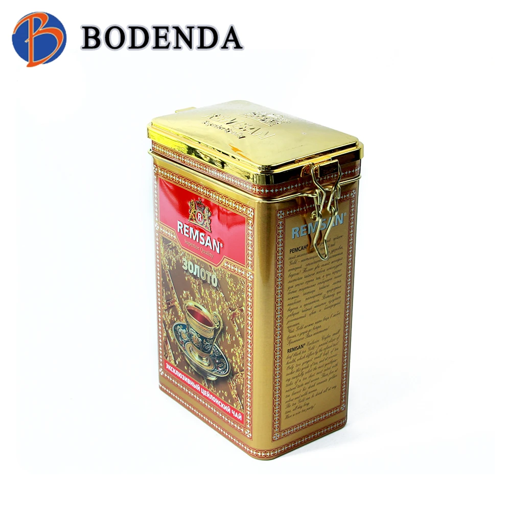 Custom Rectangle Metal Tea Tins for Tea Can Packaging