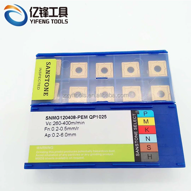 Zhuzhou Yifeng Tools Carbide Lathe Cutting SNMG120408 Inserts SNMG