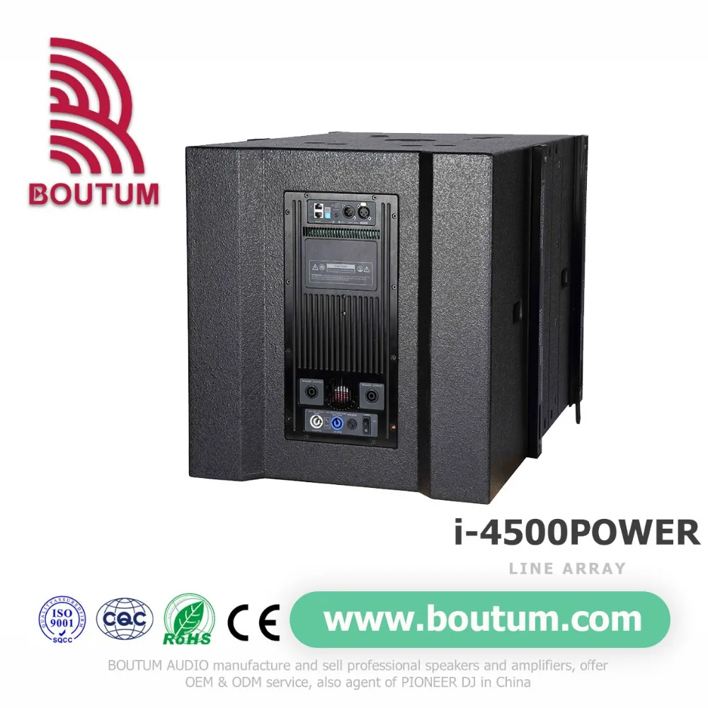 BOUTUM 2-way indoor outdoor active subwoofer speaker sound system professional line array active with DSP