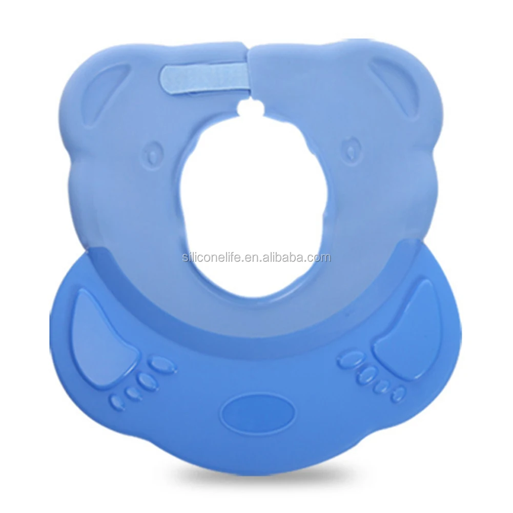 New Silicone Baby Shower Cap Adjustable Shampoo Bathing Hair Wash Shield Hat For Babies