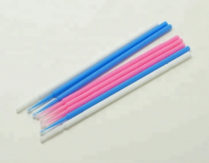100pcs/bag High Quality Lint Free Colorful Microbrush Eyelash Extension Micro Brushes Applicator for Eyelash Extensions