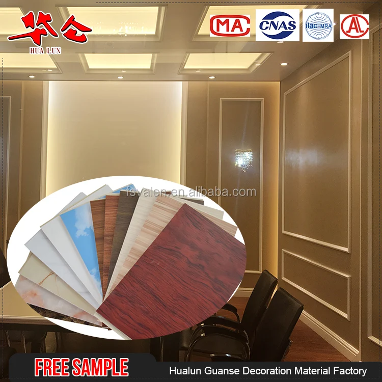 
free sample cheap pvc wainscoting hotel interior wall panel designs 