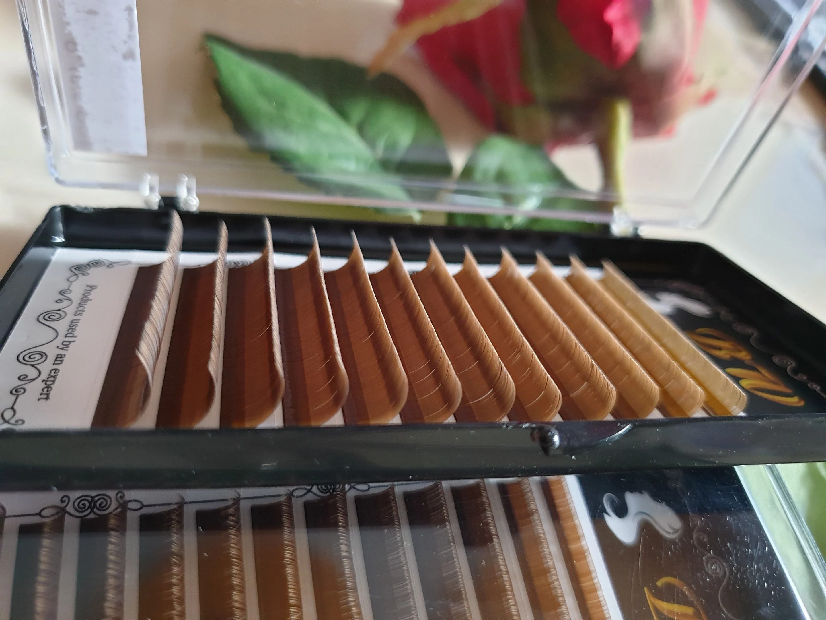 
Faux Mink Color Lashes Dark Brown eyelash extension Korea of manufacturing in Vietnam 