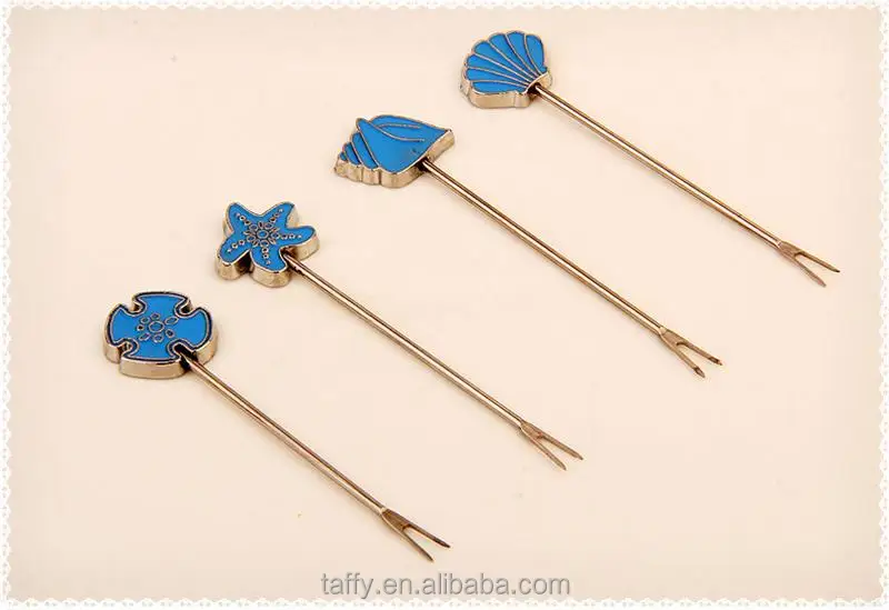 2017 new wedding bomboniere bridal shower favor birthday door gifts ocean beach theme wedding gifts present fruit pick fork