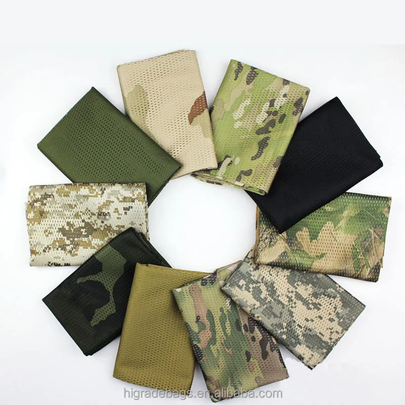 polyester camo net camouflage military scarf of A commando caul scarves