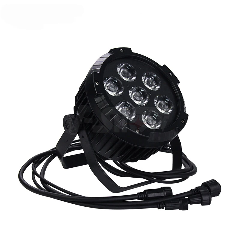 whole sale 7X12W RGBWA Indoor waterproof Led Par Light 32Bit for party barn doors led par lighting