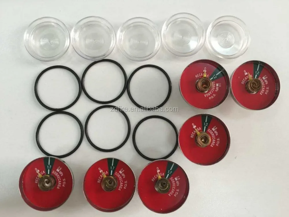 1.2,1.7 manometer,pressure gauge for extinguisher,bourdon tube pressure gauge