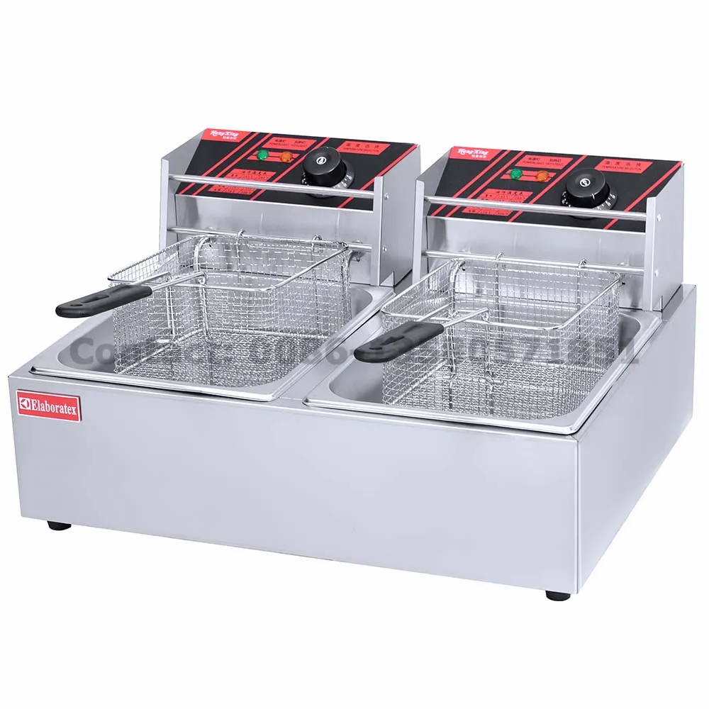 Professional CE Certificate freidora Kitchen Equipment Electric Gas Industrial Deep Fryer with 2 Tank