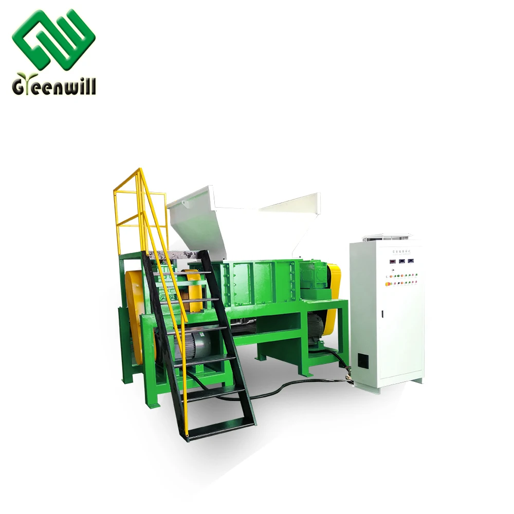 CE ISO certified waste plastic wood paper carton pipe drum shredder machine from biggest shredder factory