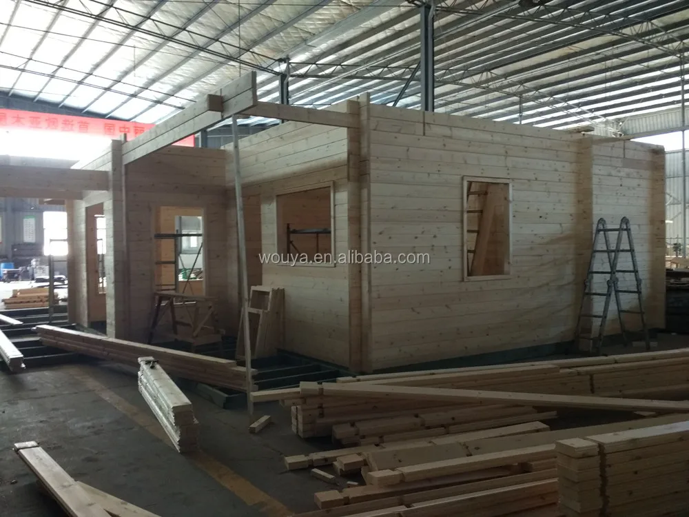 wooden house club red large room kit log homes prefab chalet foldable russian pine real estate