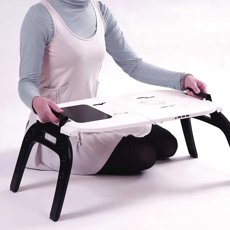 
Portable folding height and angle adjustable laptop table using brand new ABS plastic Produced laptop stand 