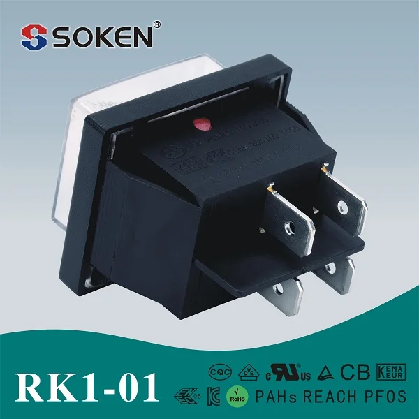 Rk1-01 Rohs 4 контакт. вкл выкл перекидной переключатель для электродвигатель с waterpoof крышка 16a 250 В AC t85
