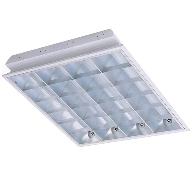 2x40w T8 ceiling recessed lamp built-in louver type fluorescent fitting