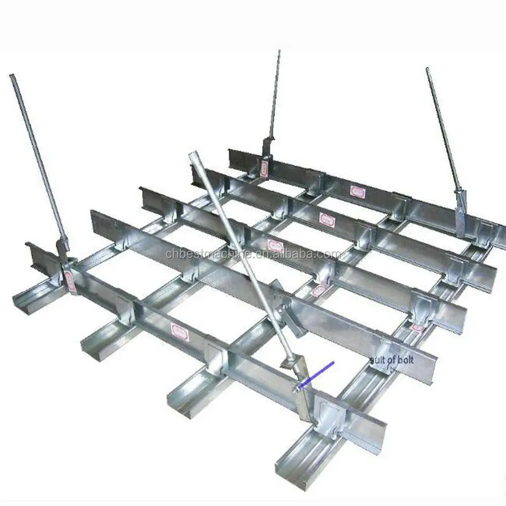 
Building Ceiling Tile T Bar T Grid System Roll Forming Making Machine 