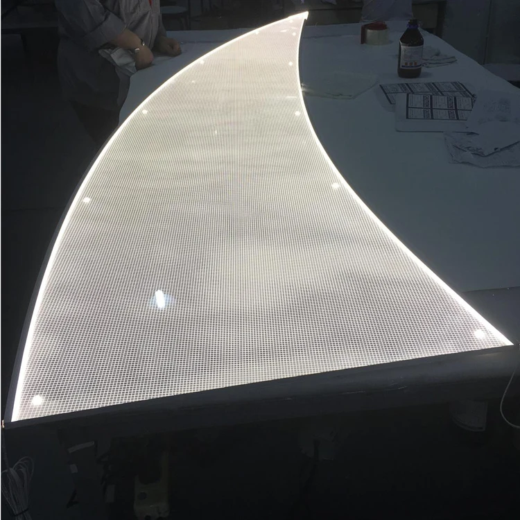 
Custom size and shape V cutting RGB White edge lit acrylic light guide plate led panel for decoration / lighting / backlight 