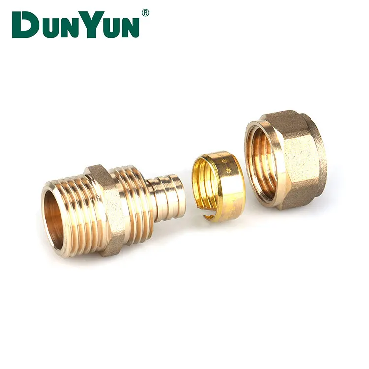 Excellent Quality Straight Through Brass Pex Pipe Fittings Union Connector