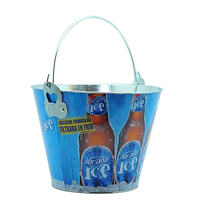 
 Пивной охладитель, ведро с принтом, металлические ведра для льда с ручкой  