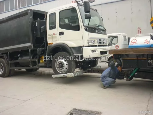 Dongfeng 8ton flat bed tow truck, tow truck with crane