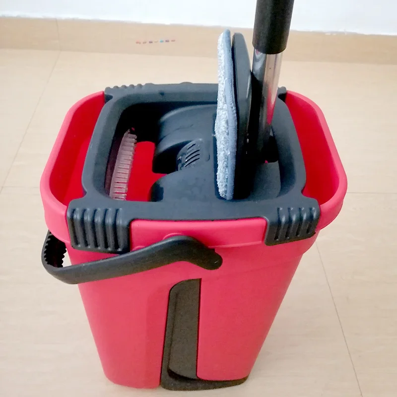 Hands-Free Squeeze Dry Flat Magic Mop 360 With Bucket And Microfiber Cloth