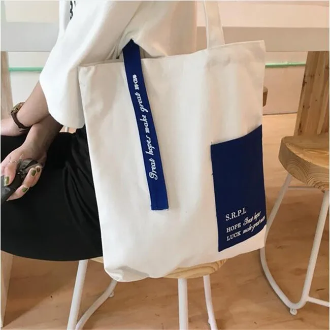 Сумочка из хлопчатобумажной ткани на плечо, сумочки для защиты окружающей среды, прямые продажи с фабрики, Южная Корея