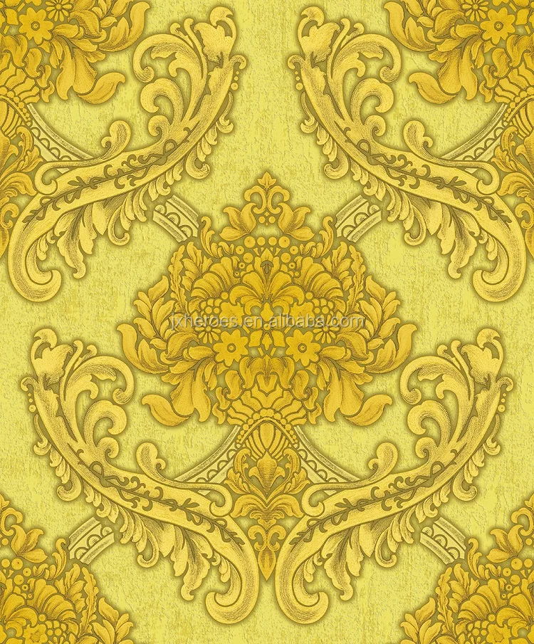 Classic European Flower Style Decorative Design Deep Embossed Vinyl Wallpaper