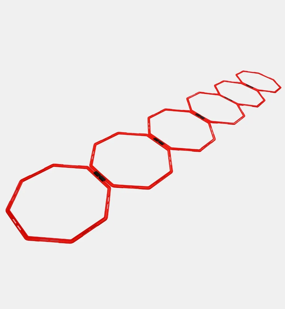
Hexagonal Speed and Agility Training Aid Rings Ladders Hurdles For Soccer/Football/Basketball with Carrying Bag, 6 Pieces 
