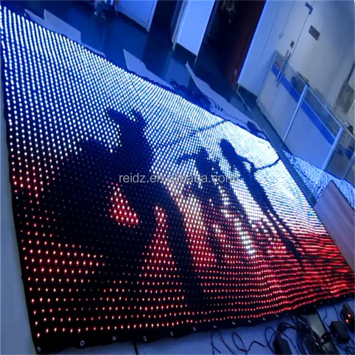 fiber optic fabric smd rgb led fabric flexible led light sheet