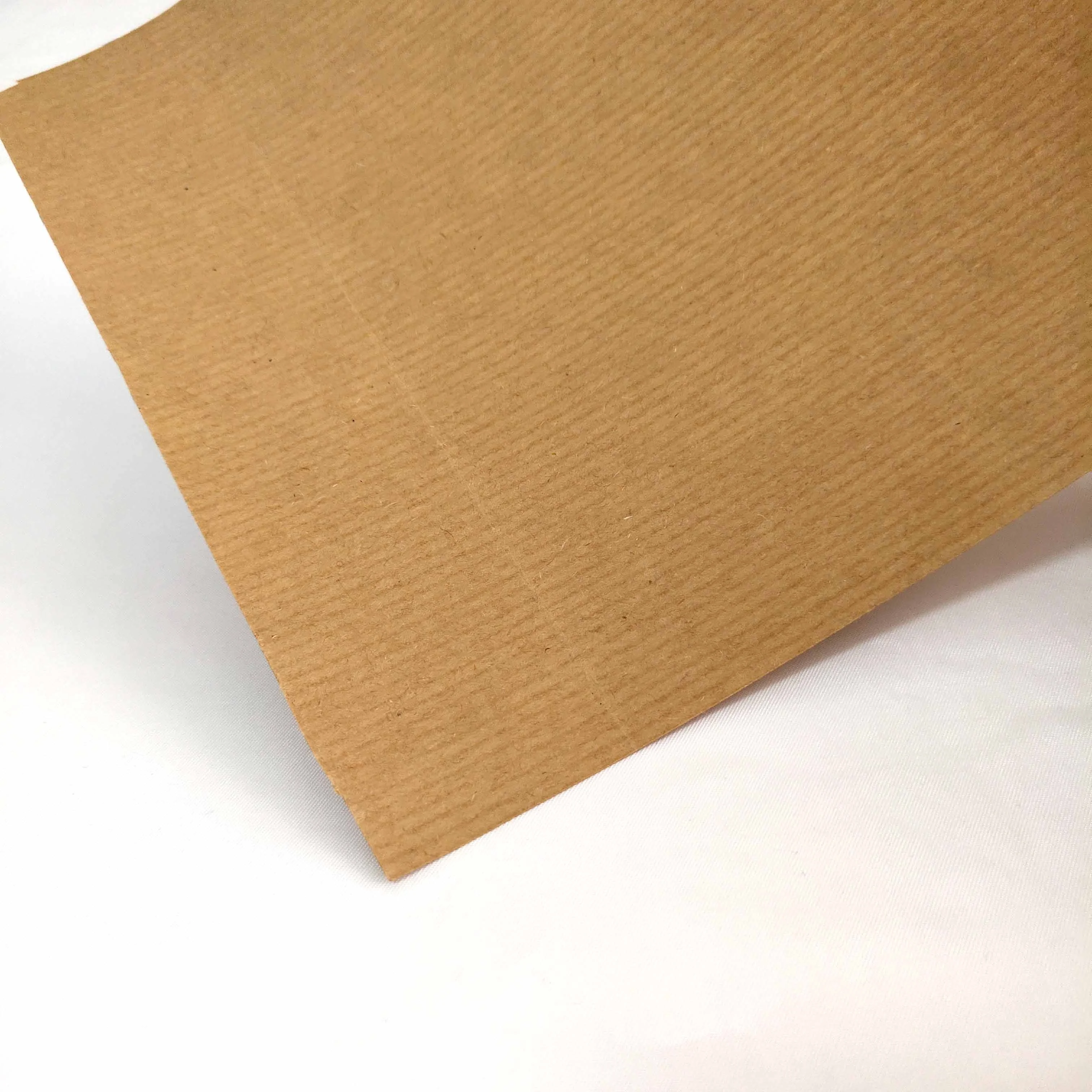 Custom Size Wholesale Factory Stripe Ribbed Brown Kraft Wrapping Paper