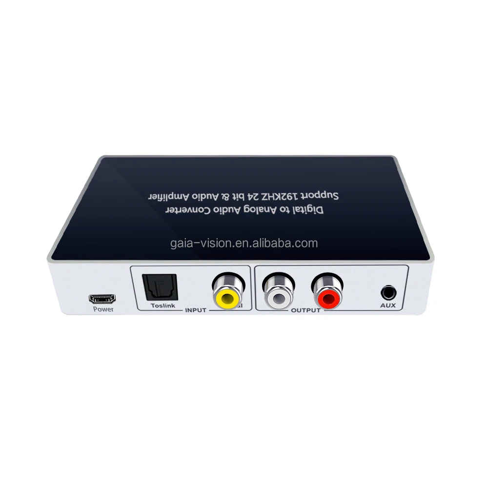 Optical Coaxial Digital to Analog audio converter with headphone amplifier by remote control
