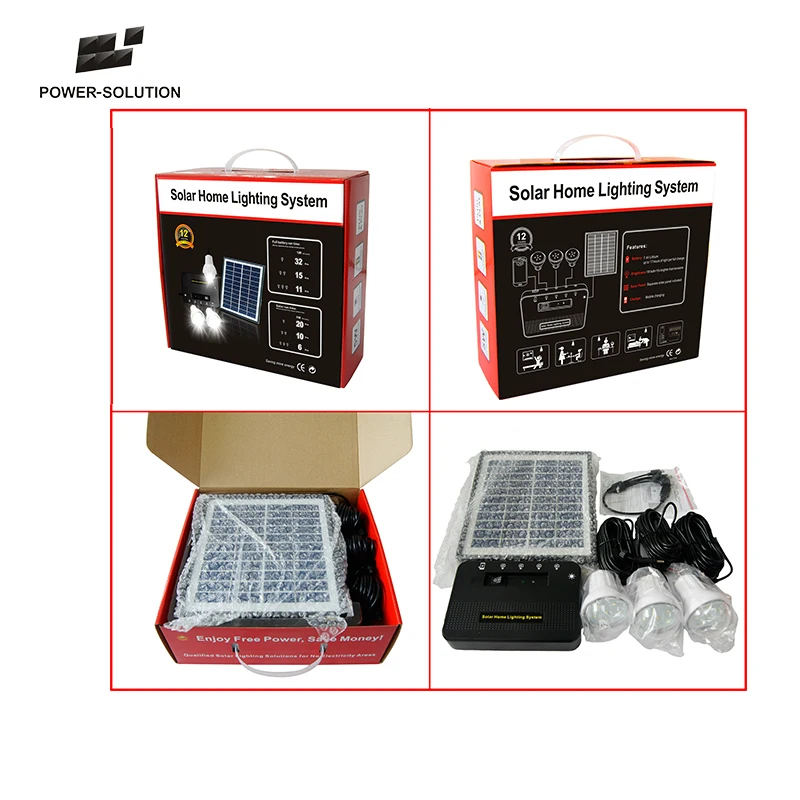 Bateria 5.2Ah Li-ion kit de energia solar panel solar 4W para casa