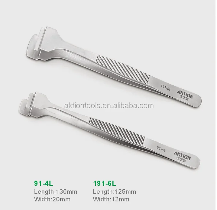 
high Precision Stainless steel Wafer Tweezers / electric tweezer for gripping wafer clip 91-4L/191-6L 