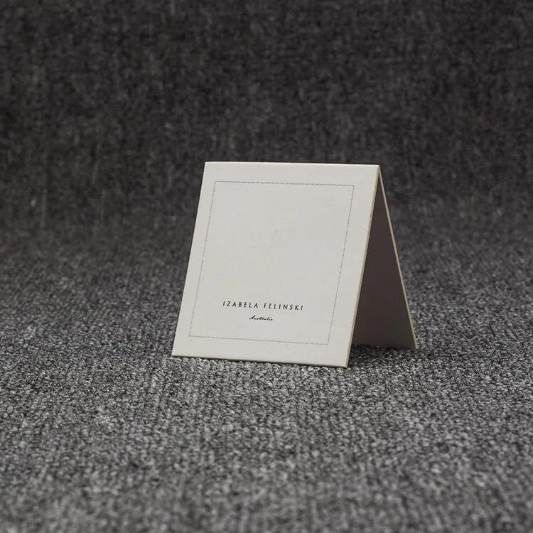 Sustainable Apparel Hangtag Embossed Paper Design for Use on Garments Shoes Bags