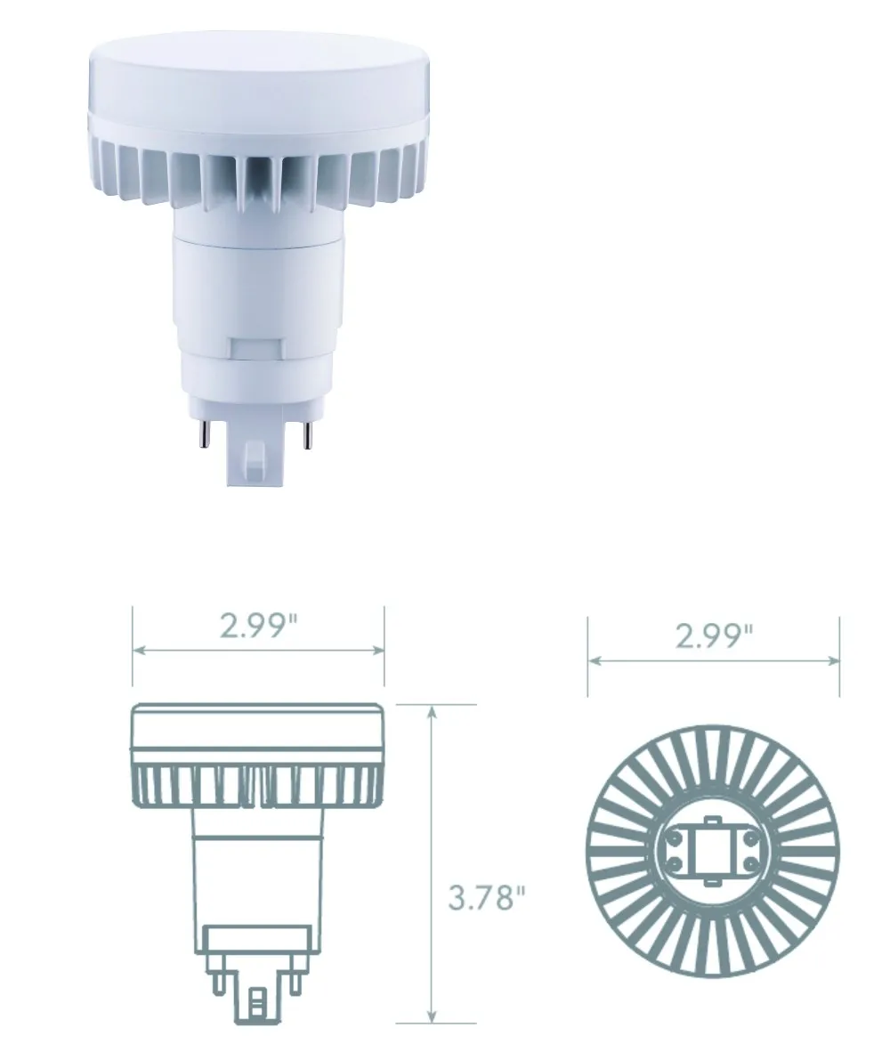 
TYPE A 12W DLC UL listed G24Q base vertical LED PL lamp driven by CFL Ballast suitable for 6