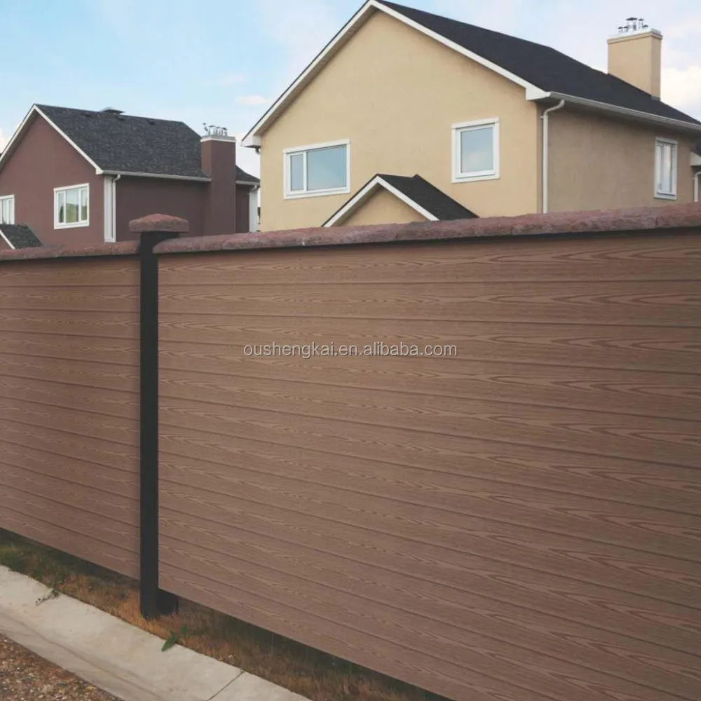 Samples free WPC decking board fencing with wood plastic composite post WPC fence