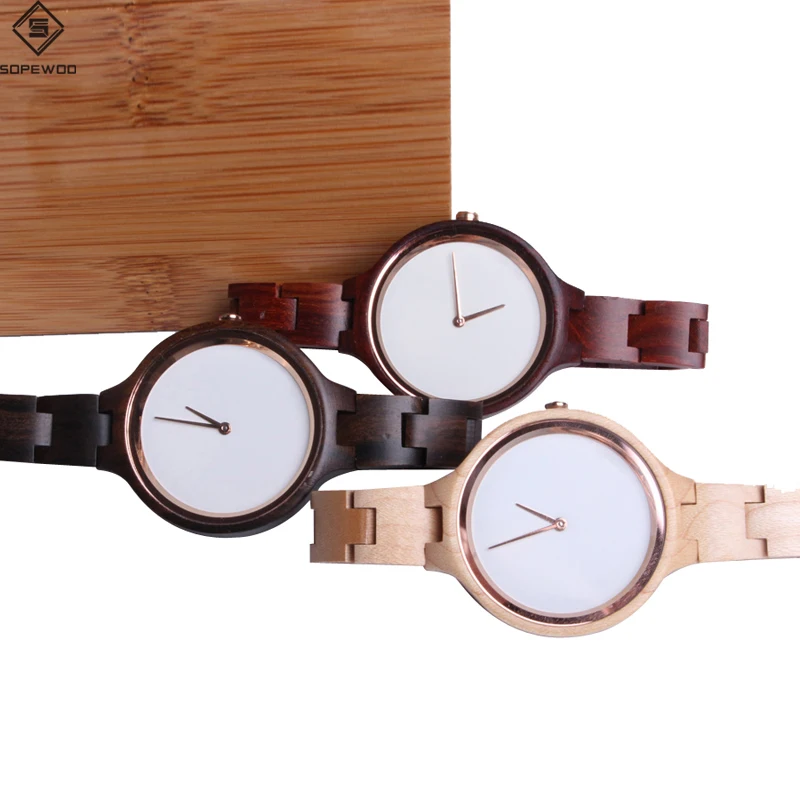 hot selling new quality custom brand logo wood wrist watch minimalist wooden watch oem