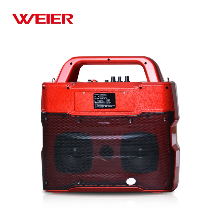 Weier беспроводная уличная портативная тележка караоке активная колонка с ЖК-экраном