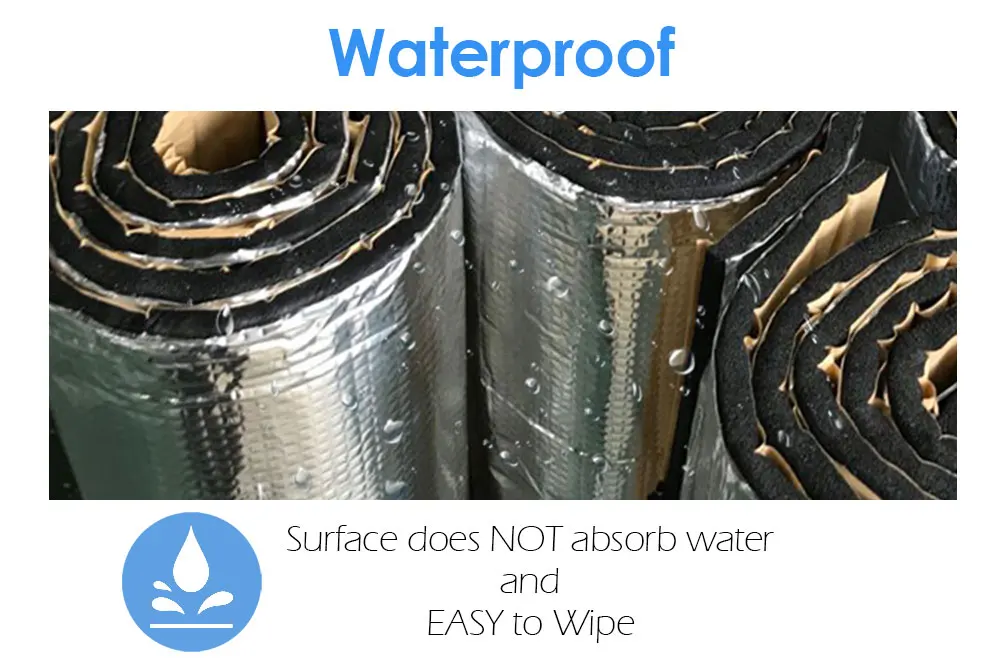 Arrowzoom 50 cm x 100 cm x 7 mm Self-Adhesive Aluminum Automotive Car Sound Deadener Noise Dampening Insulation Mat