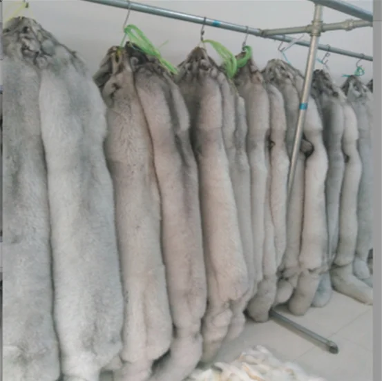 Factory direct blue fox leather high quality silver fox skin