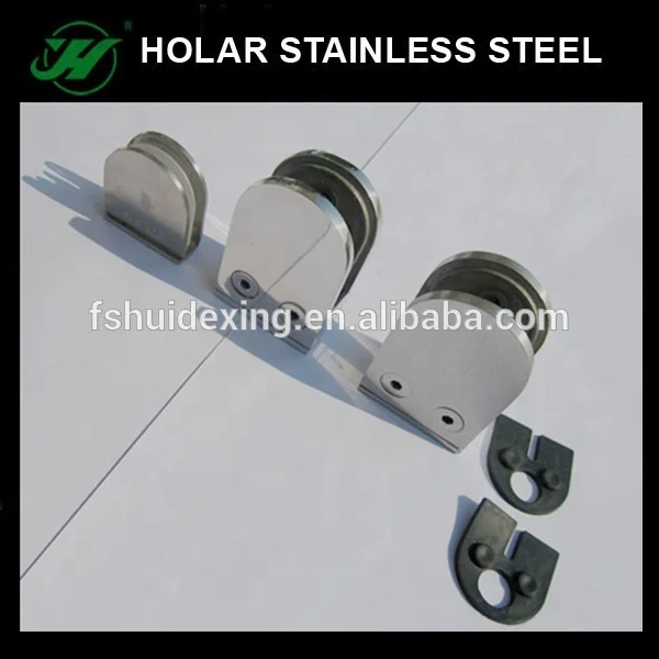 stainless steel glass holding clips glass clamp standoff