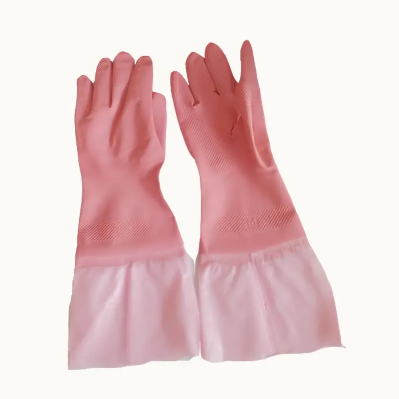 dishwashing  Household gloves laundry rubber sleeves housework tight long gloves