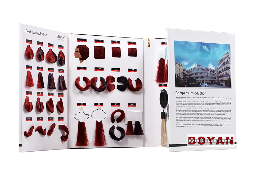 Removable Hair swatch flexible hair color chart for hair salon dyeing