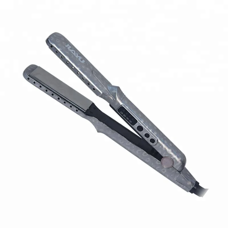 Professional Titanium Flat Iron Hair Straightener Styler 450F Wide Plates Wet Dry Hair Styling Tools