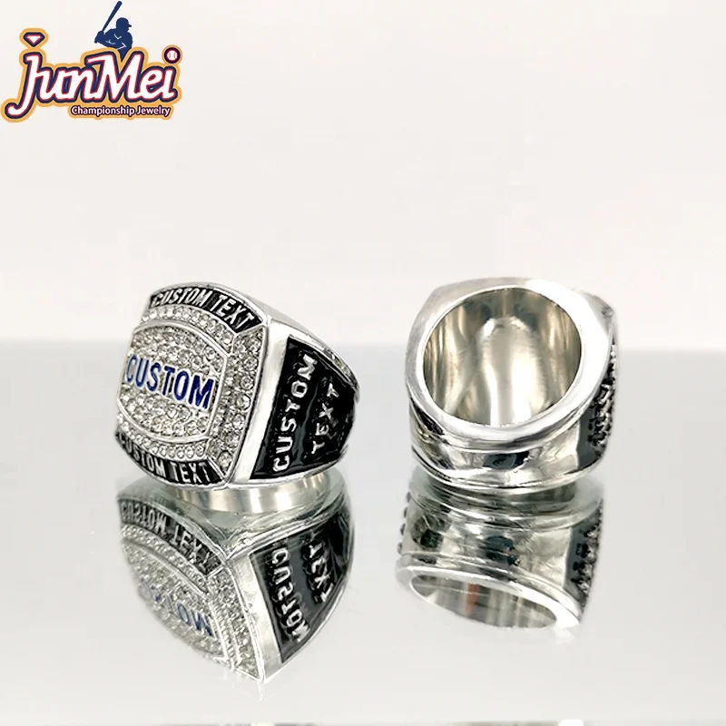 Cheap customized logo baseball softball basketball football tournaments championship rings size 6 to size 15