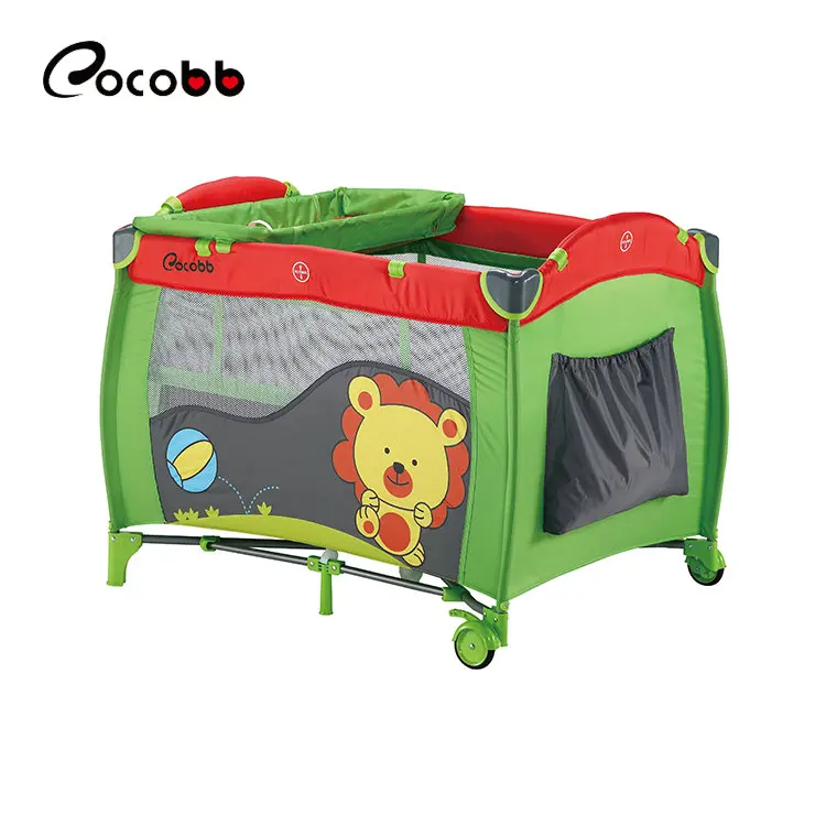 Portable foldable baby play yard cuna bebe baby playpen with EN716 certification cuna cama