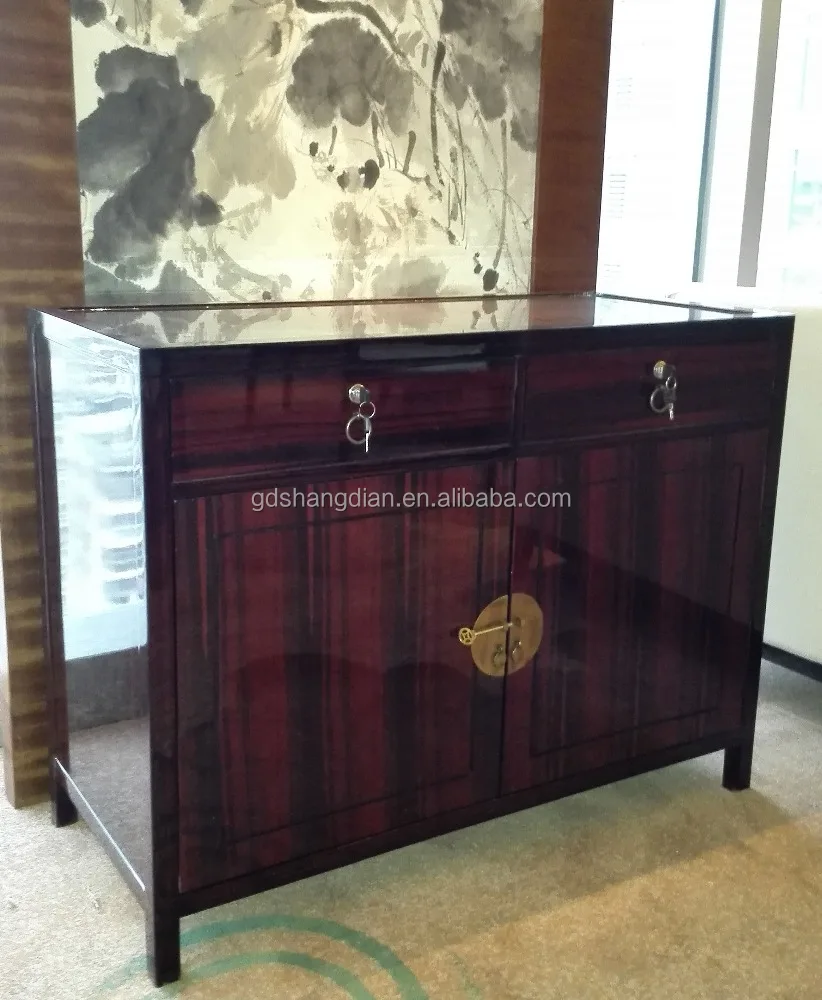 
Hotel lobby furniture luxury wooden tall wall corner table console 