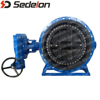 Double flange soft seal NBR WCB butterfly valve with gear lever operation API609