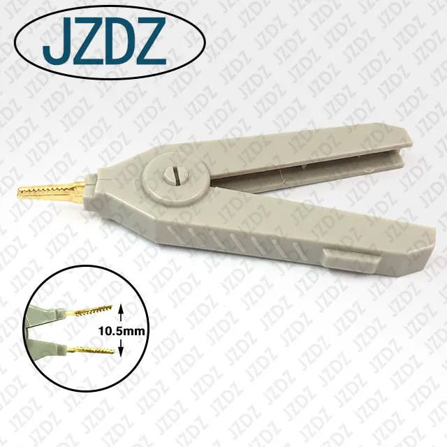JZDZ J.60035  Large kelvin crocodile clip welded, gold plated Alligator clip
