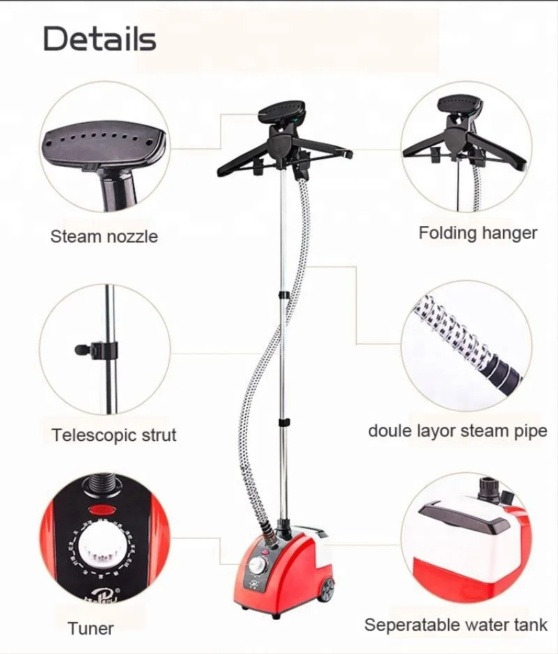 CE approved 1800W vertical home appliance hanging clothing garment steam iron